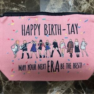 Pink Taylor Swift Inspired Happy Birthday Pouch